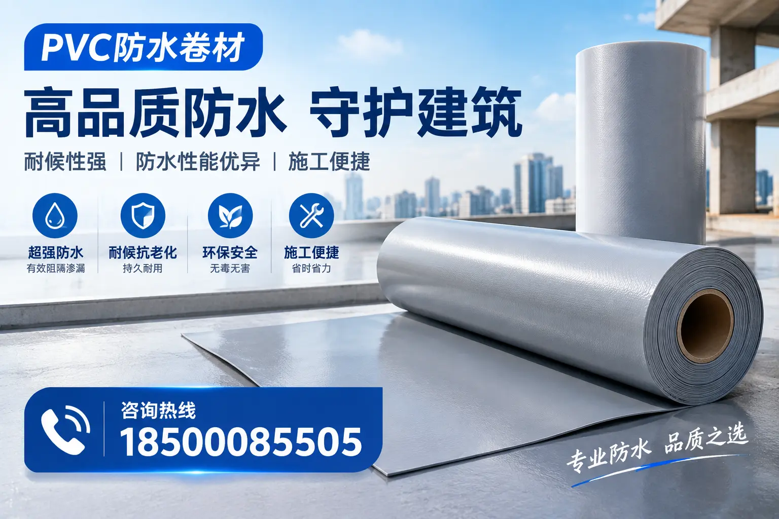 PVC防水卷材的防水效果评测,适合朝阳的科学依据